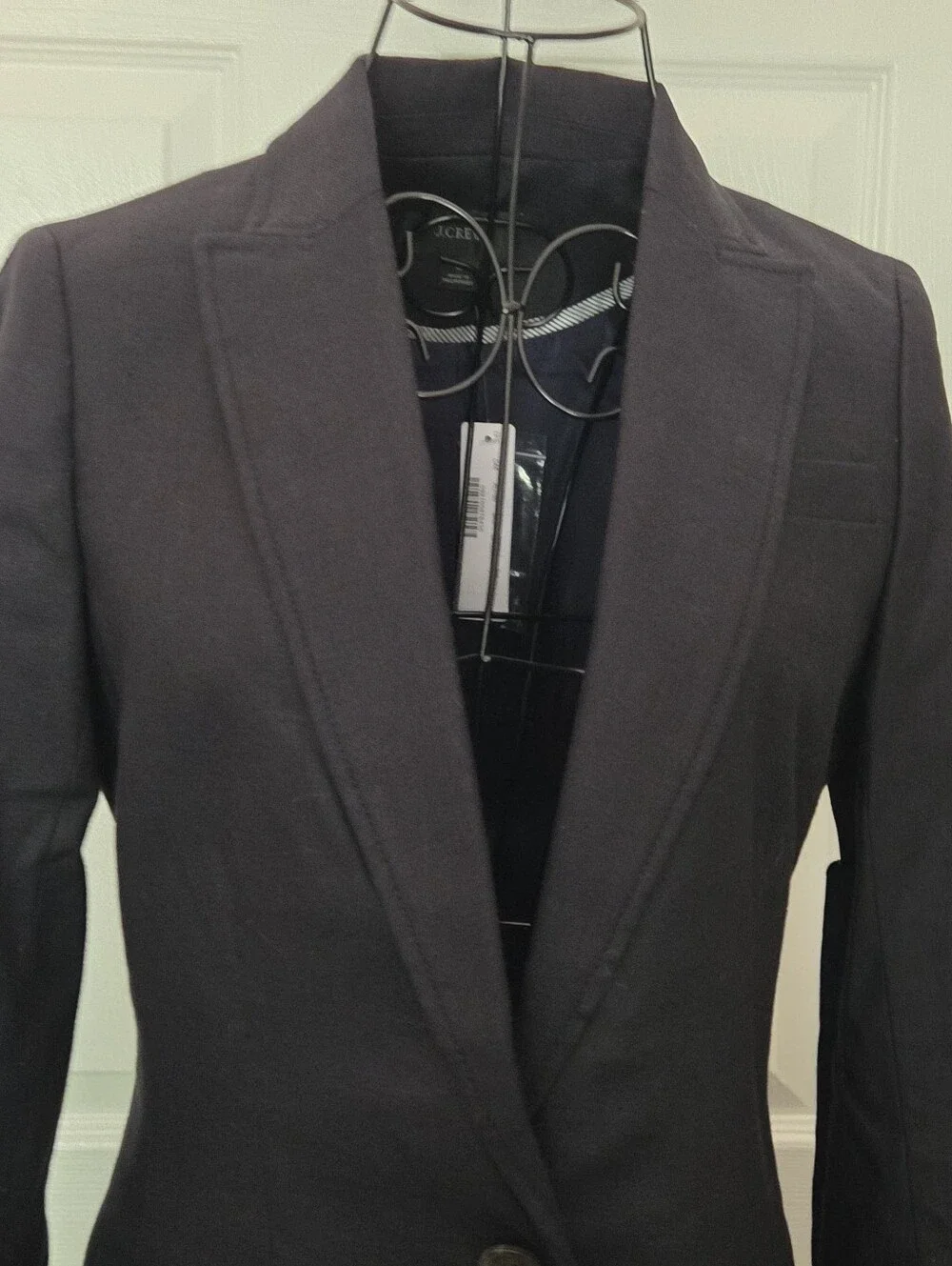 NWT J.CREW SIZE 2 MADELYN BLACK LINEN BLAZER - Picture 4 of 10
